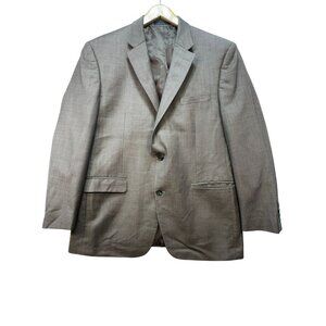 Chaps Mens Sports Coat Jackets Size 46R Gray Two-Button Notch Lapel Formal Party